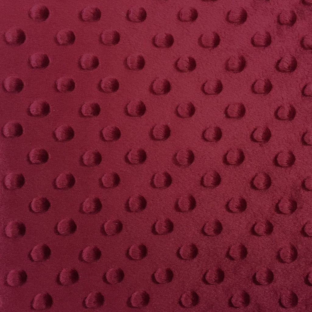 Biking Red Minky Dimple Dot Fabric