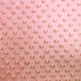 Coral Minky Dimple Dot Fabric