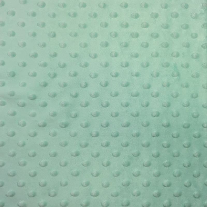 Icy Mint Minky Dimple Dot Fabric