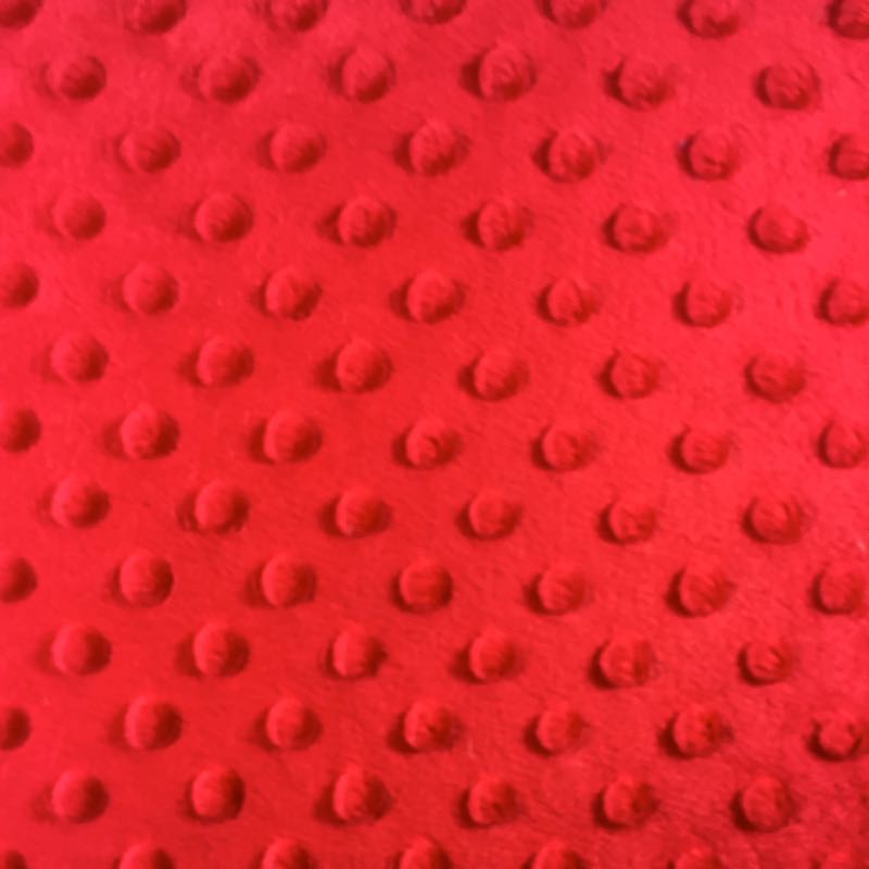 Tomato Minky Dimple Dot Fabric