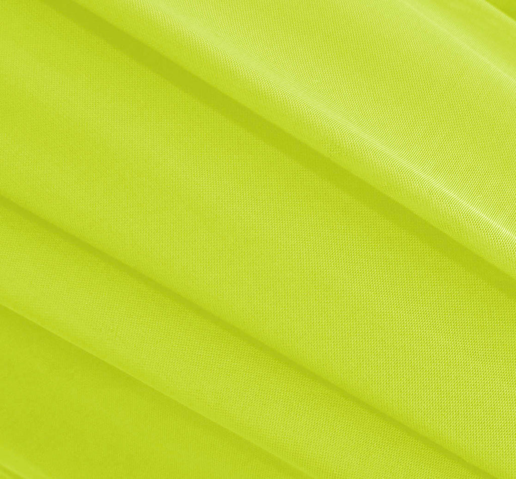 Neon Yellow Stretch Mesh Fabric
