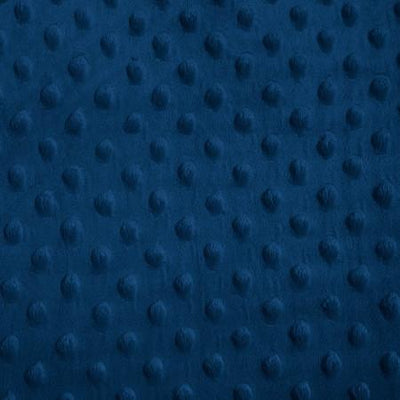 Navy Blue Gray Minky Dimple Dot Fabric