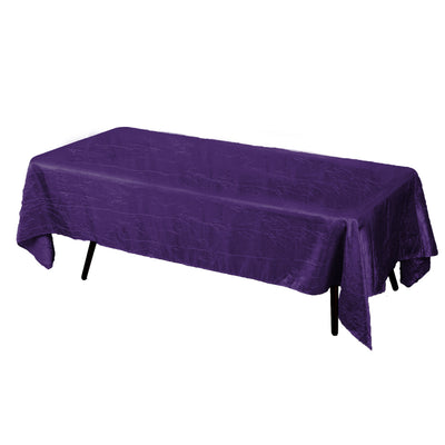 Purple Crinkle Crushed Taffeta Rectangular Tablecloth 60 x 126