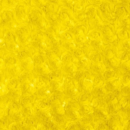 Yellow Minky Rosebud Fabric