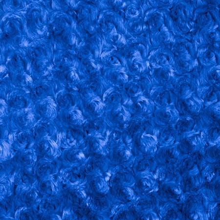 Royal Blue Minky Rosebud Fabric