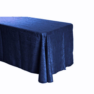 Royal Blue Crinkle Crushed Taffeta Rectangular Tablecloth 90 x 132"