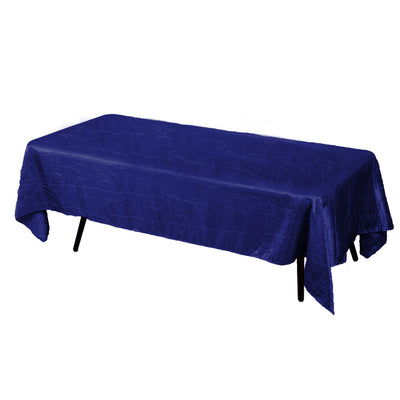 Royal Blue Crinkle Crushed Taffeta Rectangular Tablecloth 60 x 126