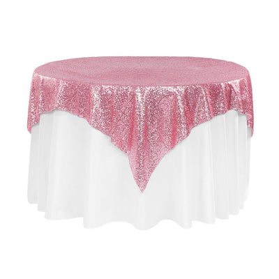 Pink Sequins Overlay Square Tablecloth 85