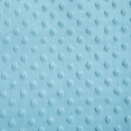 Sky Blue Minky Dimple Dot Fabric