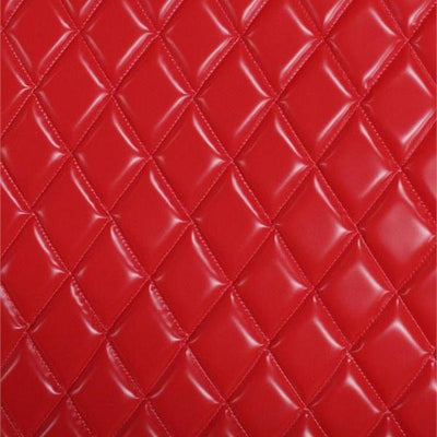 Red Matte Dull Quilted Vinyl Fabrics