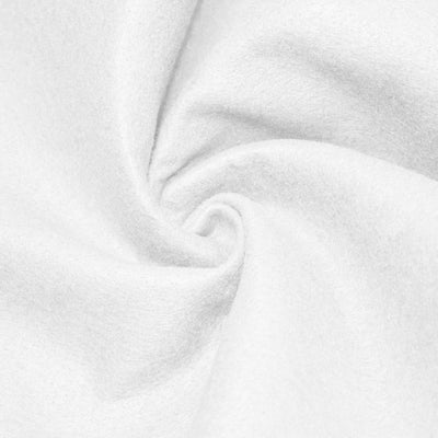 White Solid Acrylic Felt Fabric