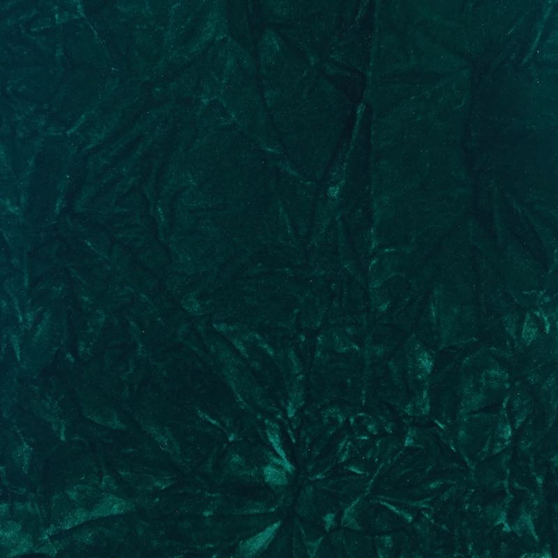 Emerald Flocking Crushed Velvet Fabric