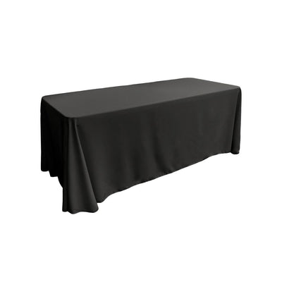 Black 100% Polyester Rectangular Tablecloth 90