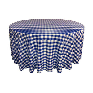 Royal Polyester Checkered Round 120"