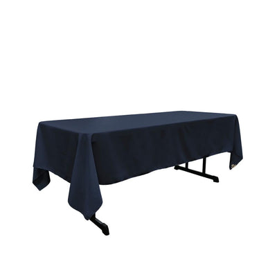 Navy Blue 100% Polyester Rectangular Tablecloth 60 x 108