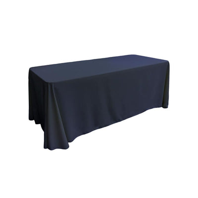 Navy Blue 100% Polyester Rectangular Tablecloth 90