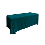 Dark Teal 100% Polyester Rectangular Tablecloth 90" x 132"