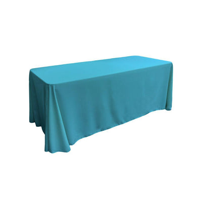 Dark Turquoise 100% Polyester Rectangular Tablecloth 90