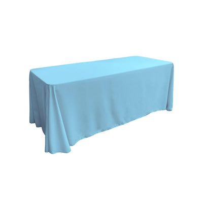 Light Turquoise 100% Polyester Rectangular Tablecloth 90