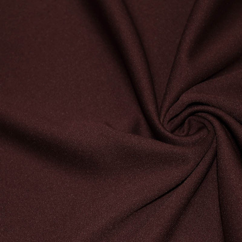Burgundy Solid Stretch Scuba Double Knit Fabric