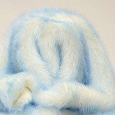 Baby Blue Faux Fur Candy Shaggy Fabric Long Pile