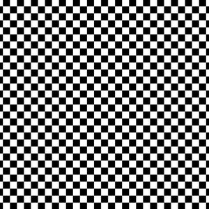 1/2" Half Inch Black Racing Checkered Poly Cotton Fabric