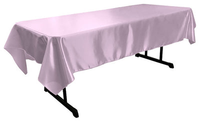 Lilac Bridal Satin Rectangular Tablecloth 60 x 108