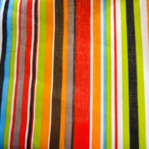 Earth Colored Stripe Poly Cotton Fabric