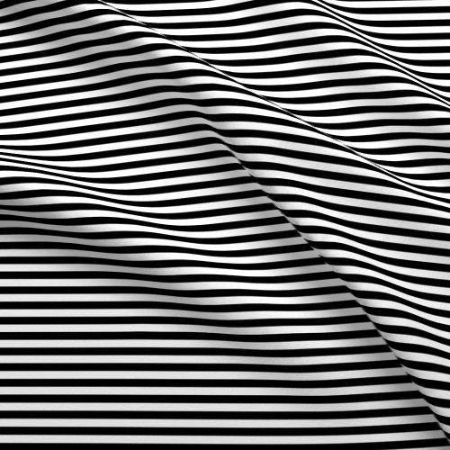 1/4" Quarter inch Black White Stripe Spandex Fabric iFabric