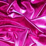 Fuchsia Spandex Lame Foil Stretch Metallic Fabric / 50 Yards Roll