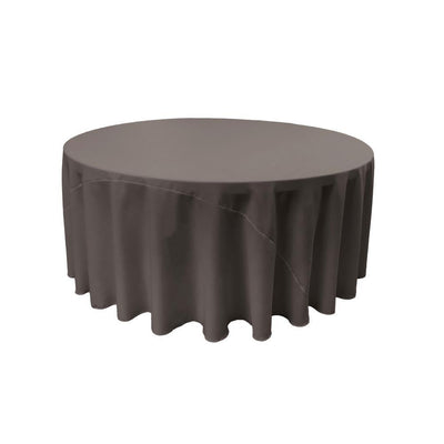 Charcoal 100% Polyester Round Tablecloth 132