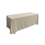 Light Grey 100% Polyester Rectangular Tablecloth 90" x 132"