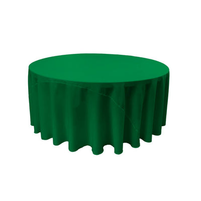 Emerald Green 100% Polyester Round Tablecloth 108
