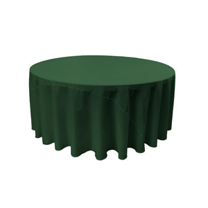 Hunter Green 100% Polyester Round Tablecloth 132"