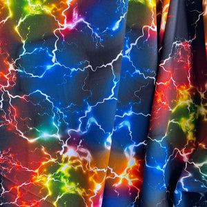 Lightning Thunder print nylon Spandex Fabric