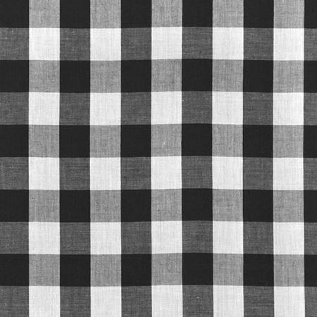 Black Checkered Gingham 1" Poly Cotton Fabric