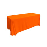 Orange 100% Polyester Rectangular Tablecloth 90" x 132"