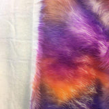 White Backing Faux Fur Wave Rainbow Fabrics