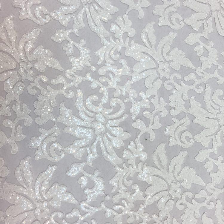 White Beyonce Lace Fabric - Evening Gown Lace