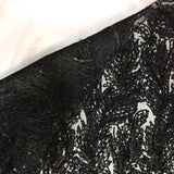 Black Floral Metallic Sequin Lace