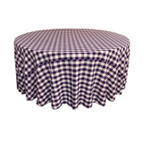 Purple Polyester Checkered Round 120"