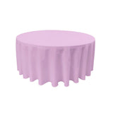 Lilac 100% Polyester Round Tablecloth 132"