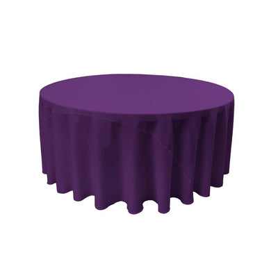 Purple 100% Polyester Round Tablecloth 132