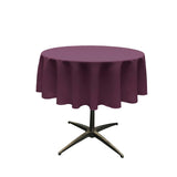 51" Eggplant Polyester Round Tablecloth