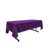 Purple 100% Polyester Rectangular Tablecloth 60 x 108"