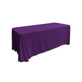 Purple 100% Polyester Rectangular Tablecloth 90" x 132"