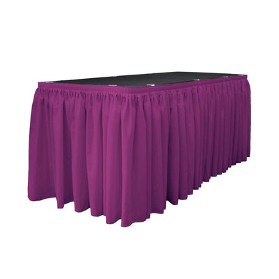 14 Ft. x 29 in. Magenta Accordion Pleat Polyester Table Skirt
