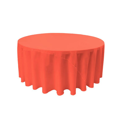 Coral 100% Polyester Round Tablecloth 108