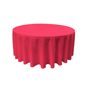 Fuschia 100% Polyester Round Tablecloth 132"