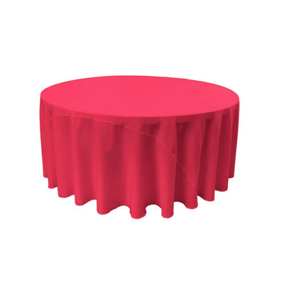 Fuschia 100% Polyester Round Tablecloth 132